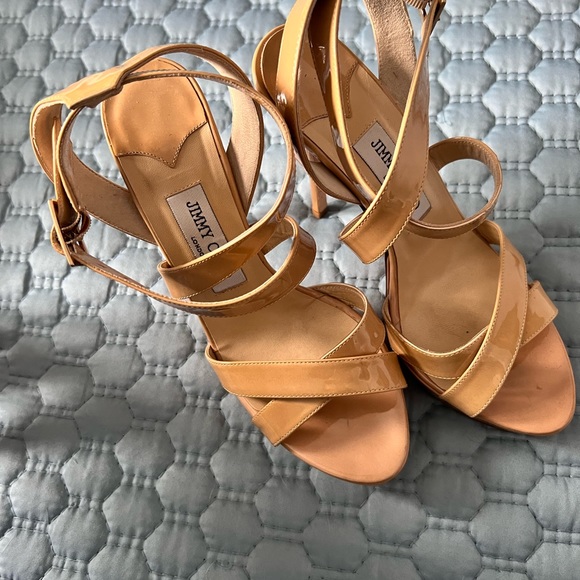 Jimmy Choo strappy 4.5 in open toe heals - Picture 3 of 3